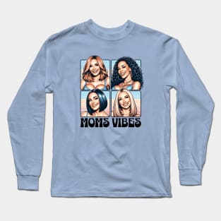 Vintage 90s Moms Vibes TV Mom I Have Two Title Mom and Nana Long Sleeve T-Shirt